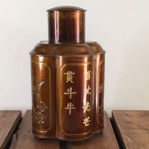 Antique Pewter Tea Caddy